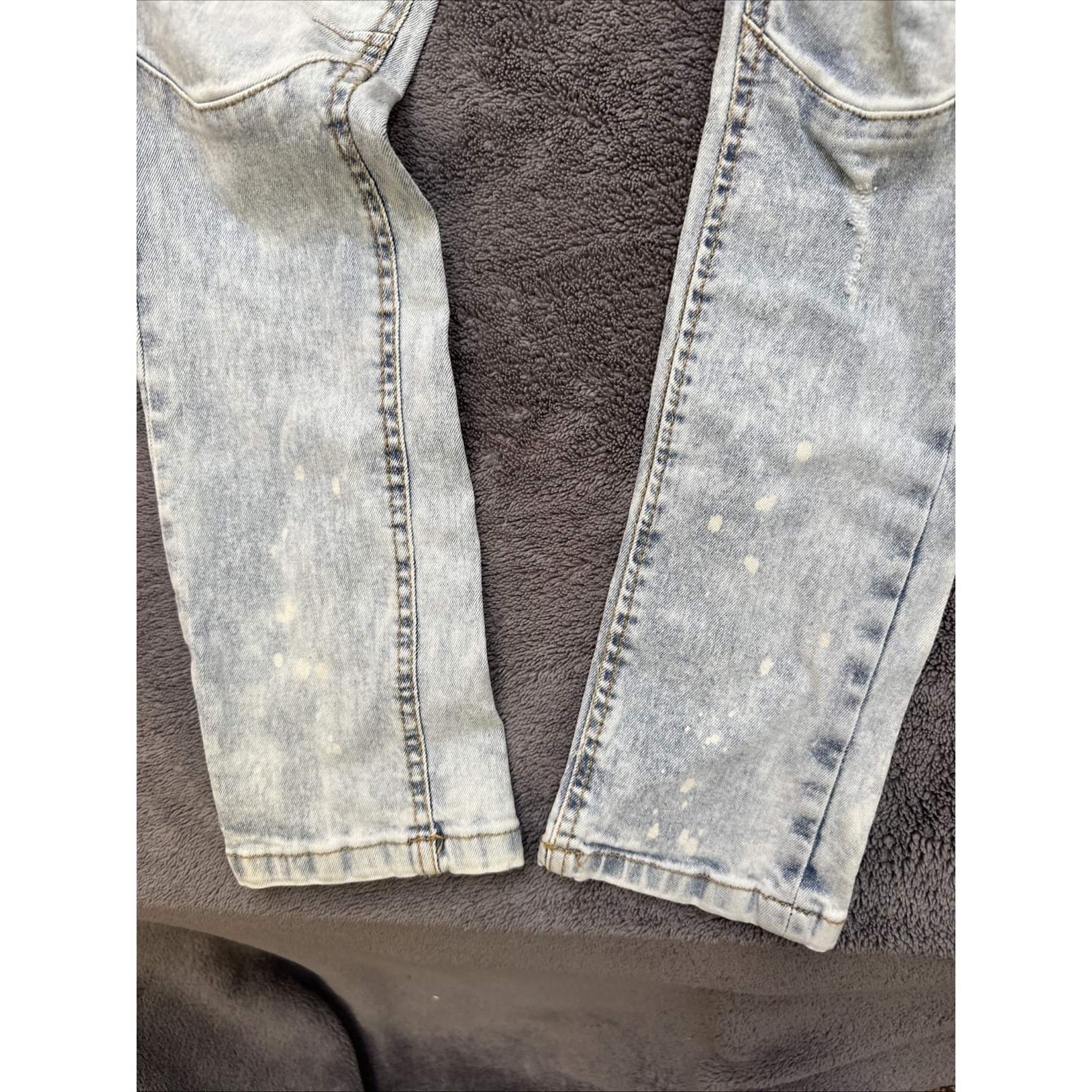 Fwrd Denim Girls Size 14 Distressed Slim Fit Jeans Acid Wash Stretch Nwt — image 4 of 8